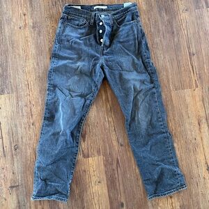 Levi's Women's Dark grey Straight Leg Jeans